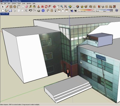 Het 3D model na PhotoMatch in SketchUp
